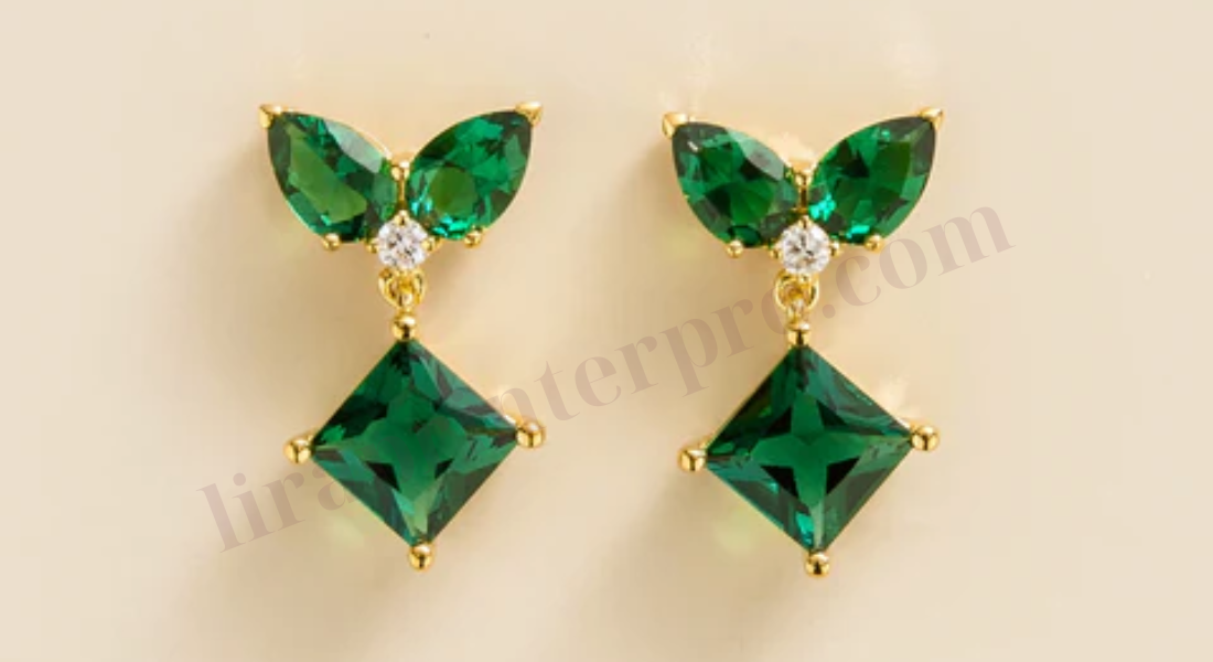 Custom Emerald Gemstone Earrings