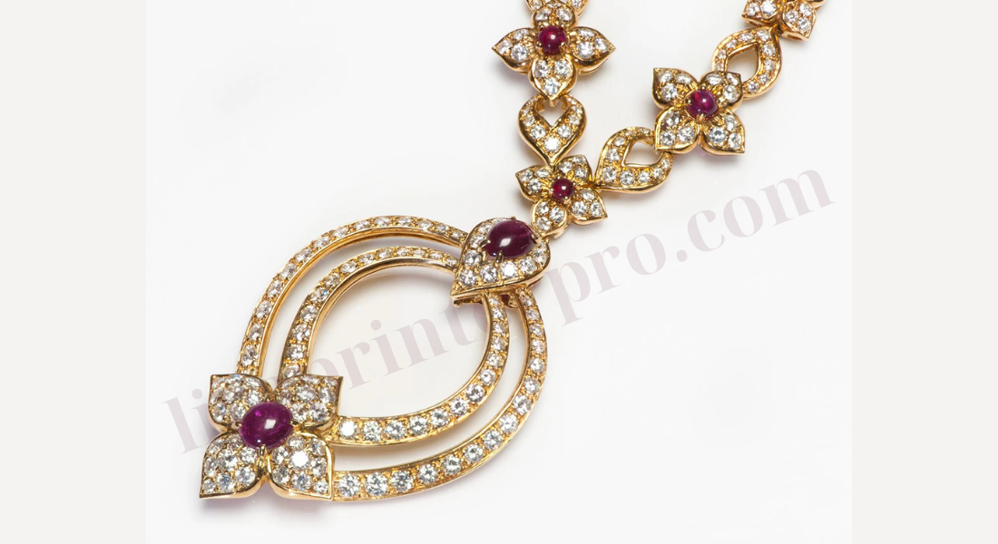 Designer Ruby Gold Necklace