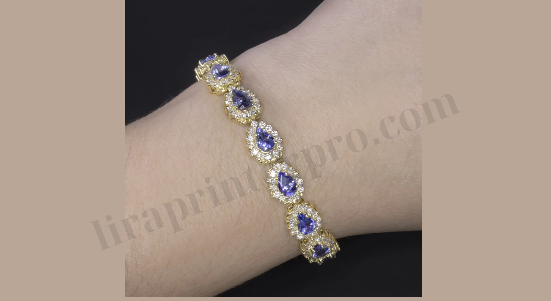 Tanzanite and Yellow Gold Bracelet